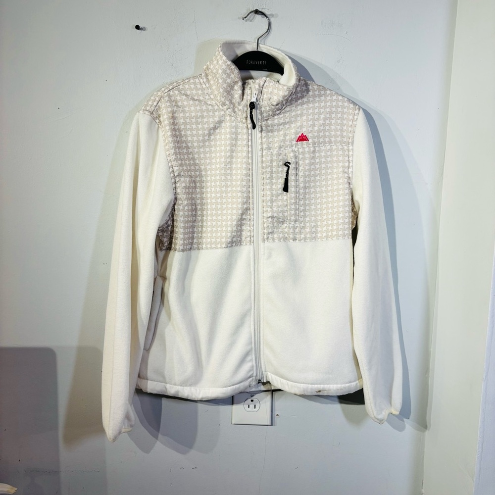 Snozu White Performance Athletic Activewear Fleece Jacket Women’s Size Medium